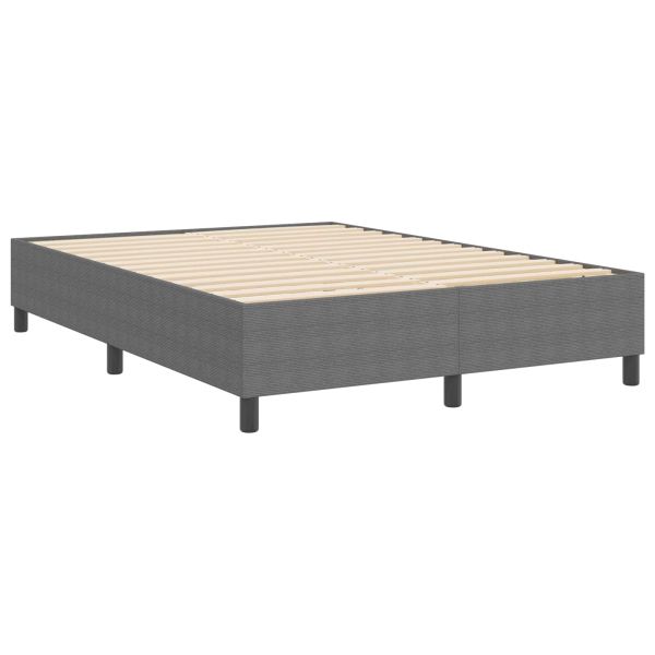Платформено легло Светлосиво 140 x 190 cm Кордюрова тъкан