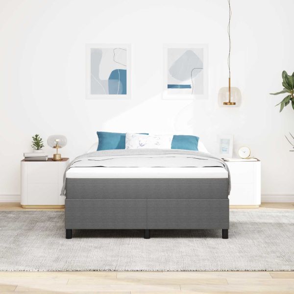 Платформено легло Светлосиво 140 x 200 cm Кордюрова тъкан