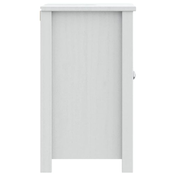 Шкаф за мивка за баня "BERG", бял, 60x34x59 см, бор масив