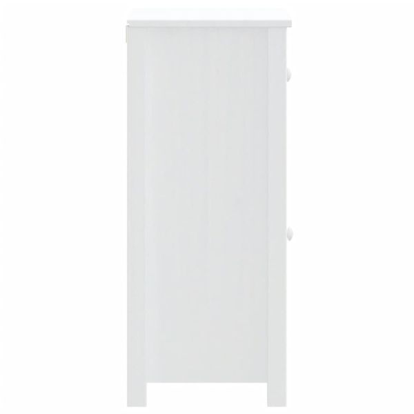 Шкаф за баня "BERG", бял, 40x34x80 см, бор масив
