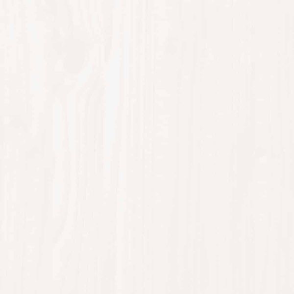 Нощно шкафче, бяло, 40x35x61,5 см, борово дърво масив