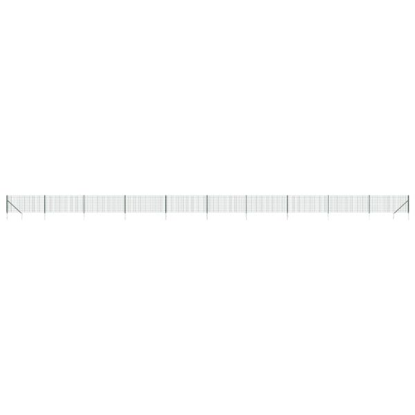 Плетена оградна мрежа с шипове, зелена, 1,1x25 м