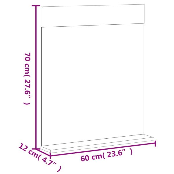 Комплект мебели за баня от 3 части BERG черен бор масив