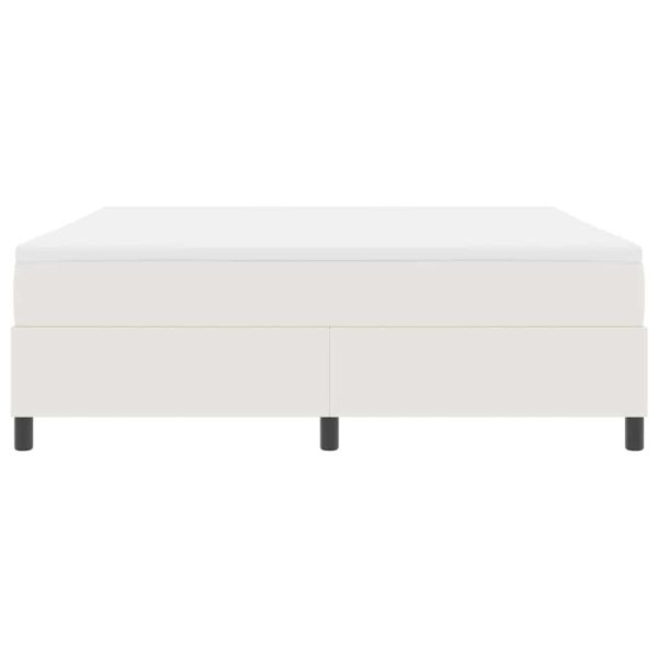 Легло с пружинирана основа Слонова кост и бяло 180 x 200 cm