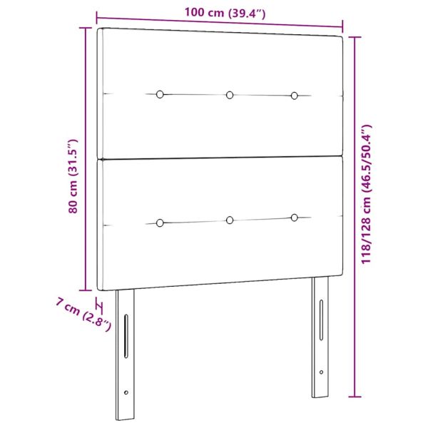 LED глава с LED ленти Черен 100 cm Кадифе
