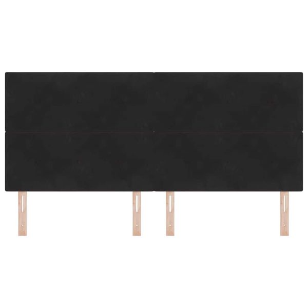 LED глава с LED ленти Черен 200 cm Кадифе