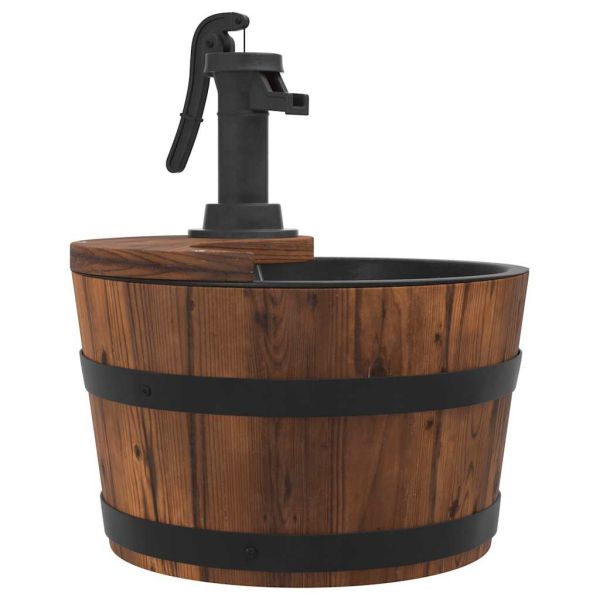 Воден фонтан с помпа 28x28x34,5 см масивна ела