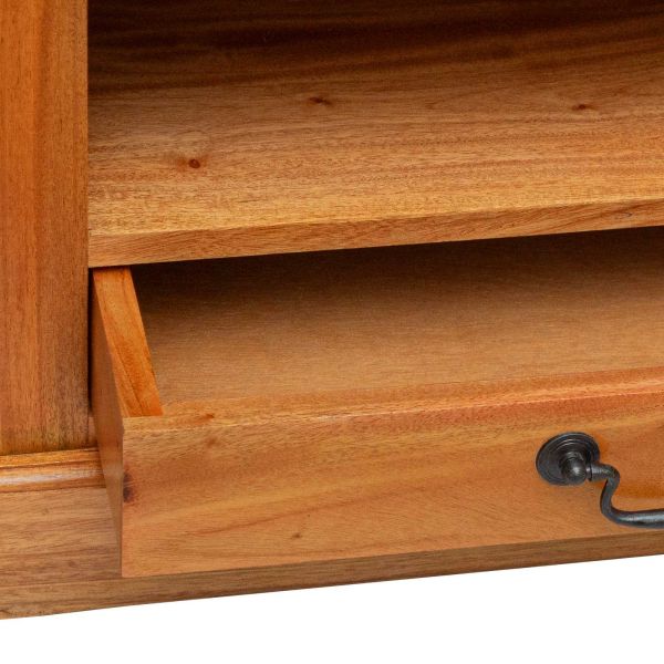 Ъгловшкафзателевизор с чекмедже Естествен 79 x 40 x 46 см