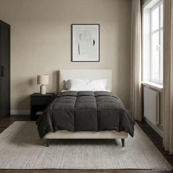 Летен юрган Патичено Антрацит 140 x 220 cm Микрофибър