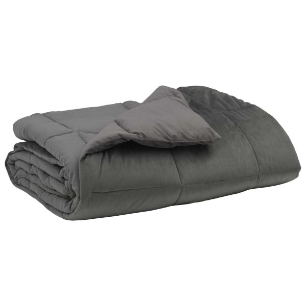 Летен юрган Патичено Светлосиво 220 x 240 cm Микрофибър