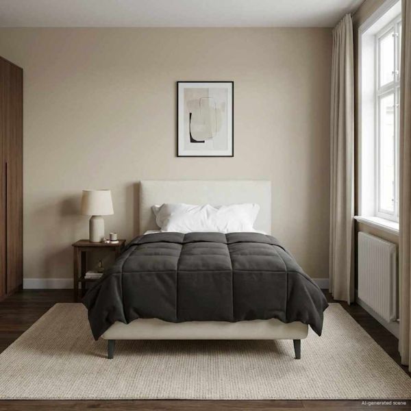 Пълно годишно юрганче Патичено Антрацит 155 x 220 cm Микрофибър