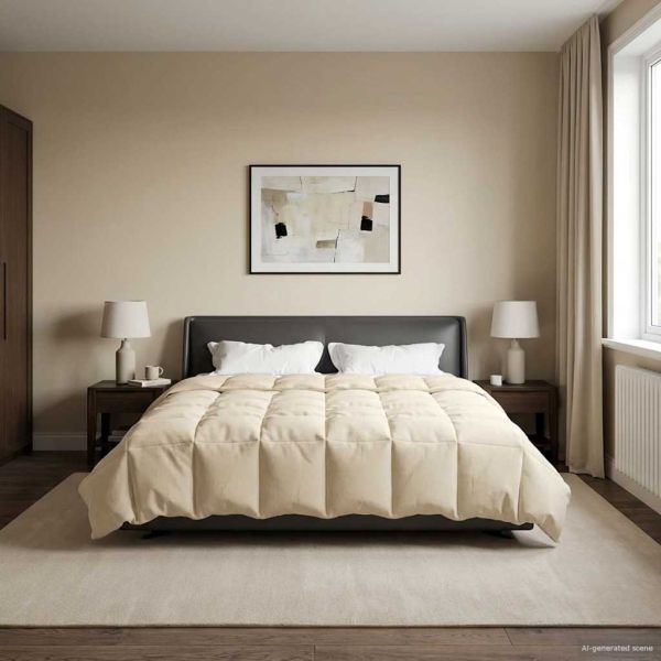 Зимен юрган Патичено Крем 200 x 200 cm Микрофибър