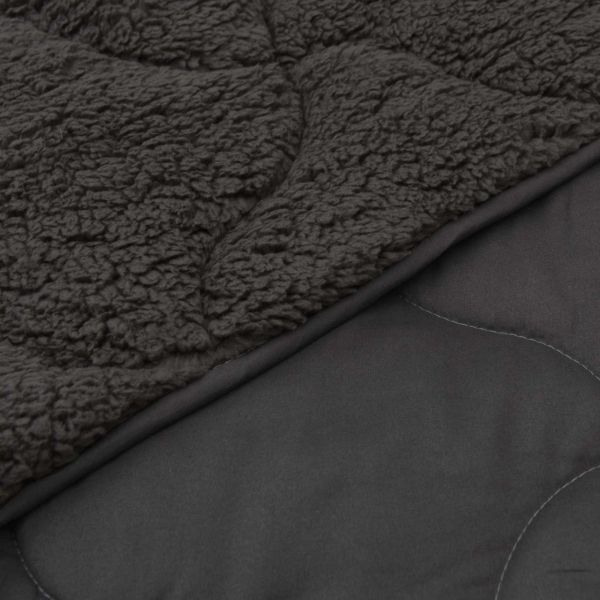 Пълно годишно юрганче Патичено Антрацит 220 x 240 cm