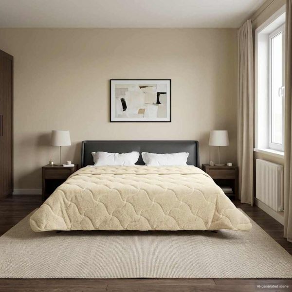 Пълно годишно юрганче Патичено Крем 220 x 260 cm