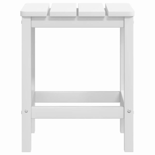 Градински стол "Адирондак" с масичка, HDPE, бял