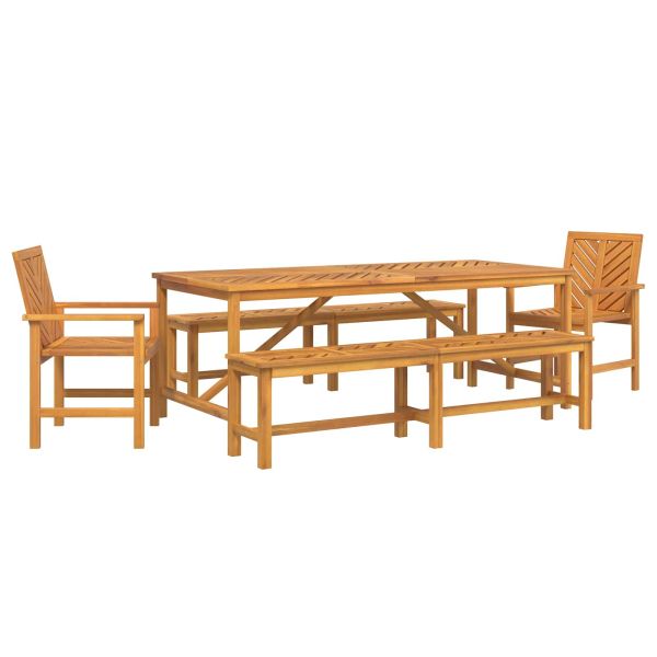 Комплект за хранене в градината 5 pcs Кафяво