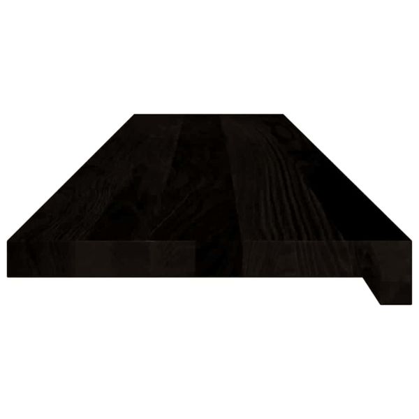 Стълбищни стъпала, 12 бр, тъмнокафяви, 110x30x2 см, дъб масив