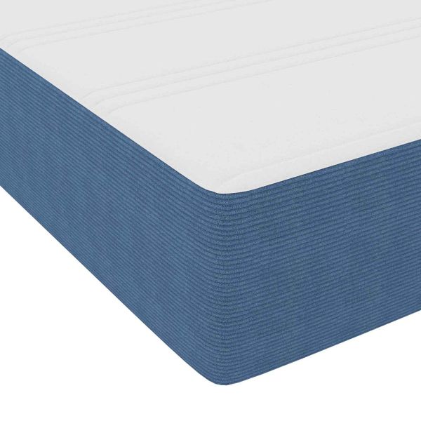Рамка за легло с матрак Синьо 120 x 200 cm текстил