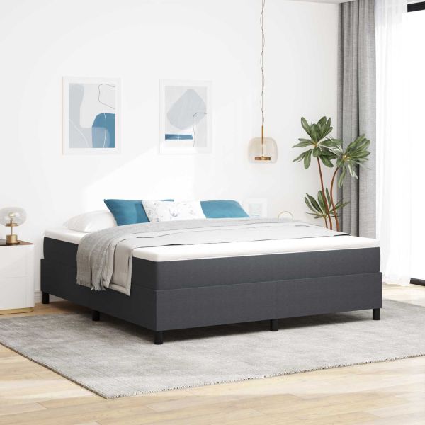 Платформено легло Тъмен сив 180 x 200 cm Кордюрова тъкан