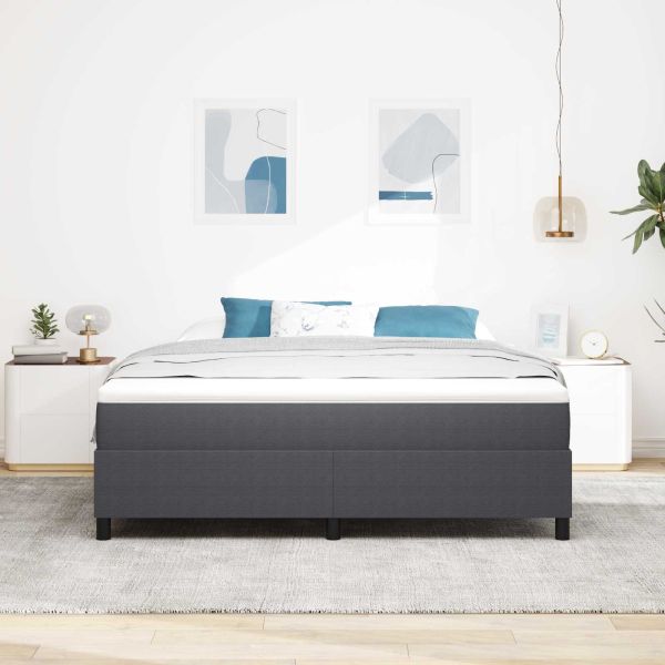 Платформено легло Тъмен сив 180 x 200 cm Кордюрова тъкан