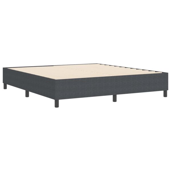 Платформено легло Тъмен сив 180 x 200 cm Кордюрова тъкан