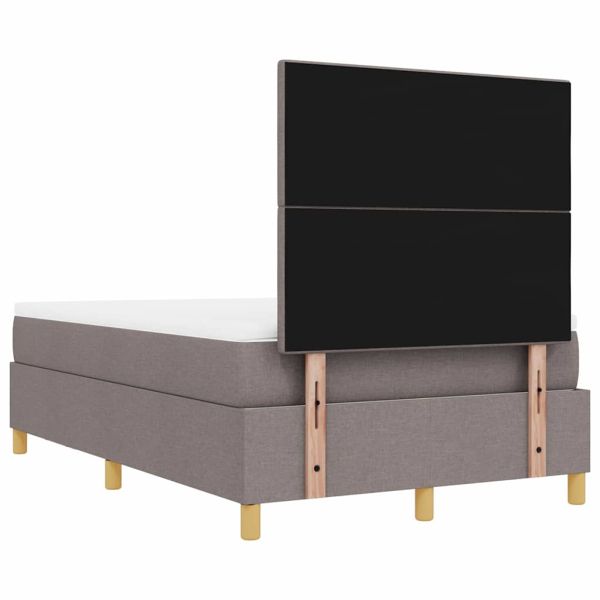 Легло с пружинирана основа с матрак Таупе 120 x 190 cm текстил