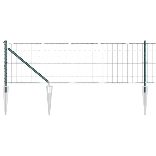 Ограда с пост Зелен 0,4 x 50 м Стомана и PVC