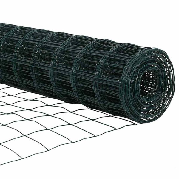 Ограда с пост Зелен 0,4 x 50 м Стомана и PVC