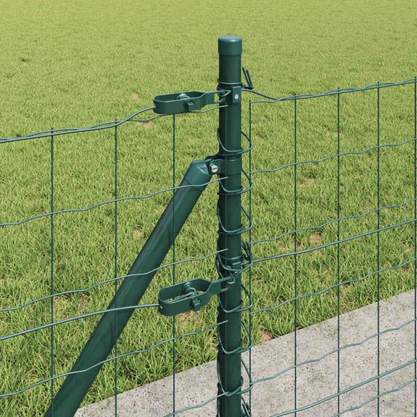 Ограда с пост Зелен 0,4 x 10 м Стомана и PVC
