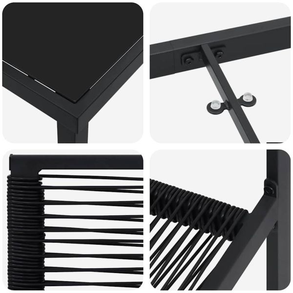 Комплект за хранене в градината 7 pcs Черно