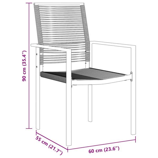 Комплект за хранене в градината 9 pcs Черно