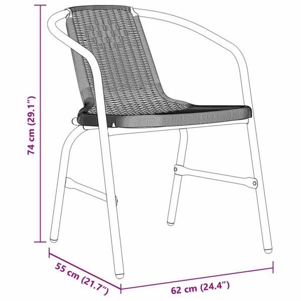 Комплект за хранене в градината 7 pcs Черно