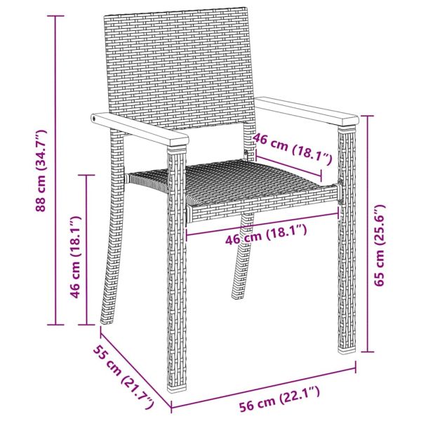 Комплект за хранене в градината 7 pcs Черно