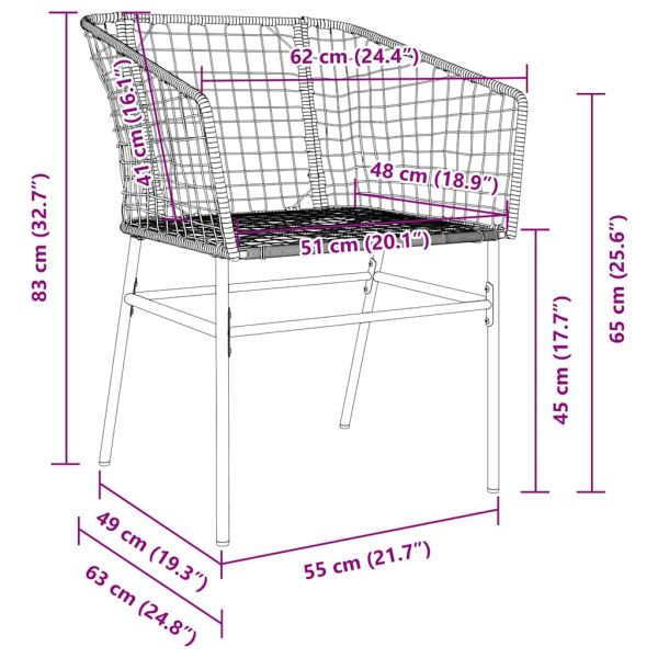 Комплект за хранене в градината 7 pcs Кафяво полиратан