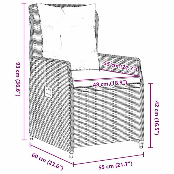 Комплект за хранене в градината 9 pcs Бежов и Светло Сив