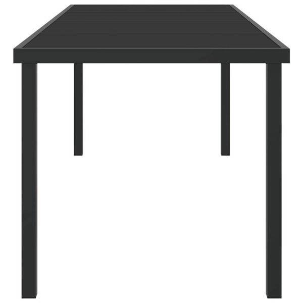 Градинска маса Черно 200 x 80 x 73 см Метал