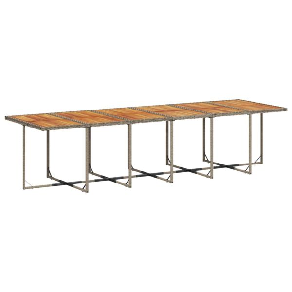 Градински комплект с възглавници 17 части полиратан сив