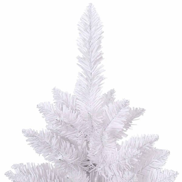 С изкуствено коледно дърво Бяло 138 x 138 x 300 см PVC и метал