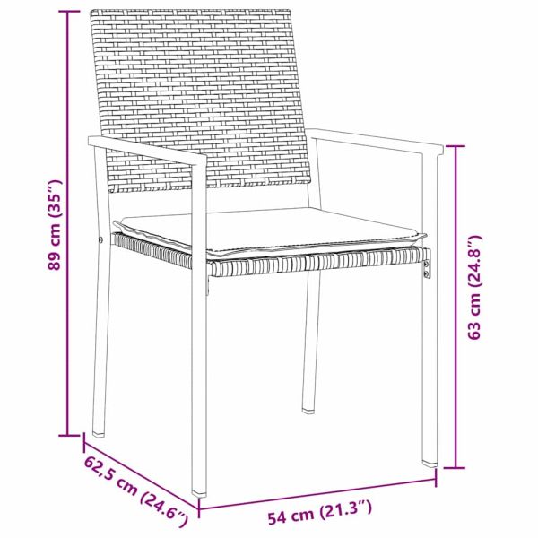 Комплект за хранене в градината 9 pcs Черен и Светло Сив