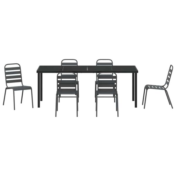 Комплект за хранене в градината 7 pcs Антрацит