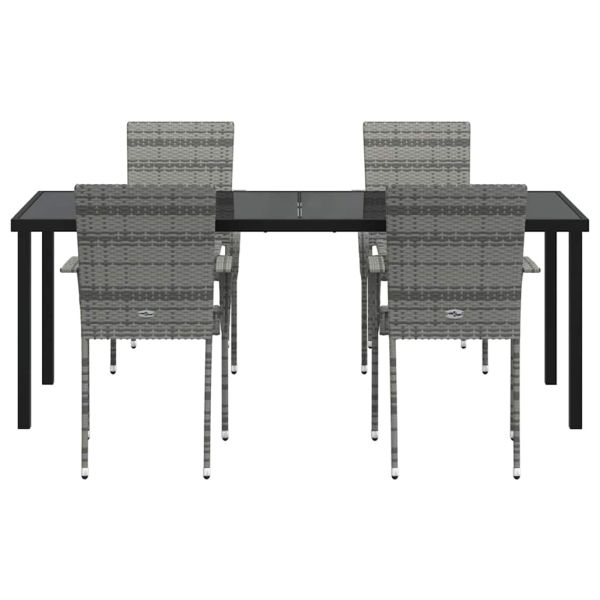 Комплект за хранене в градината 5 pcs Сив