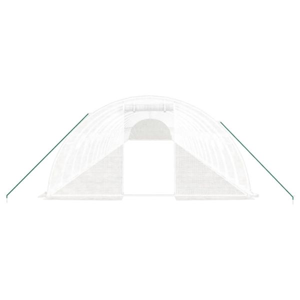 Оранжерия със стоманена рамка бяла 96 м² 24x4x2 м