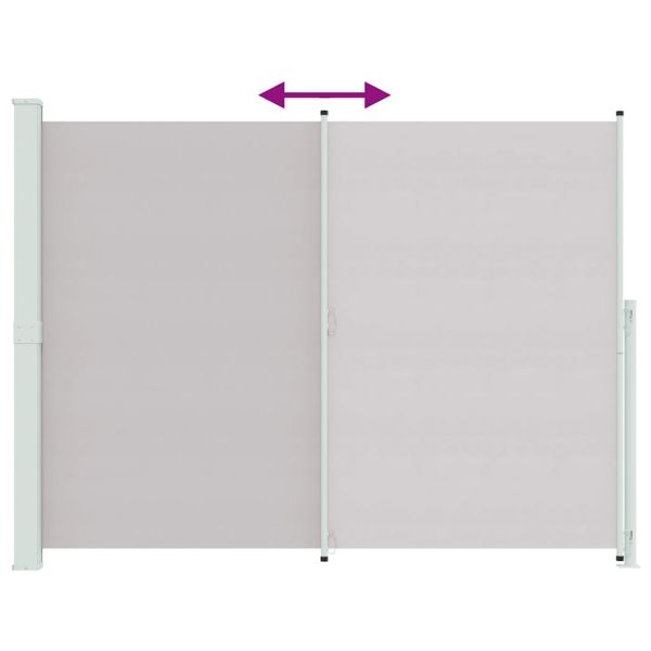 Прибираща се дворна странична тента, 220x300 см, сива