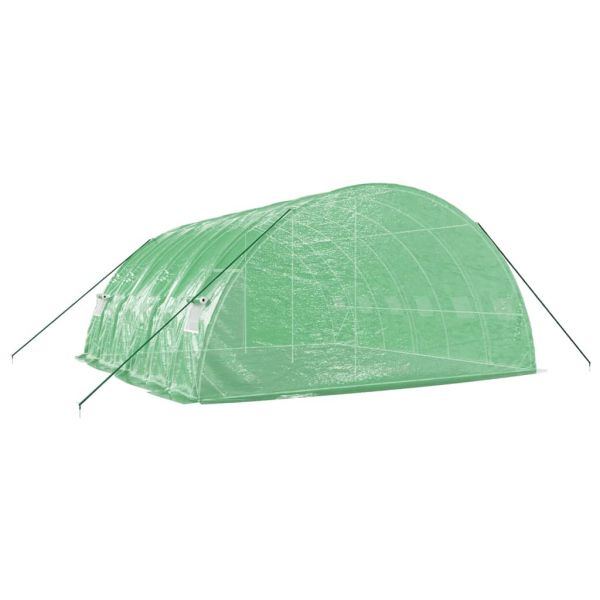 Оранжерия със стоманена рамка зелена 36 м² 6x6x2,85 м