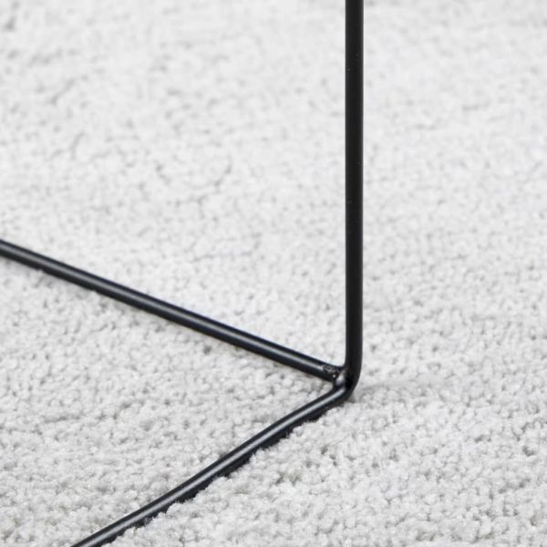 Килим OVIEDO с къс косъм, сив, 100x200 см