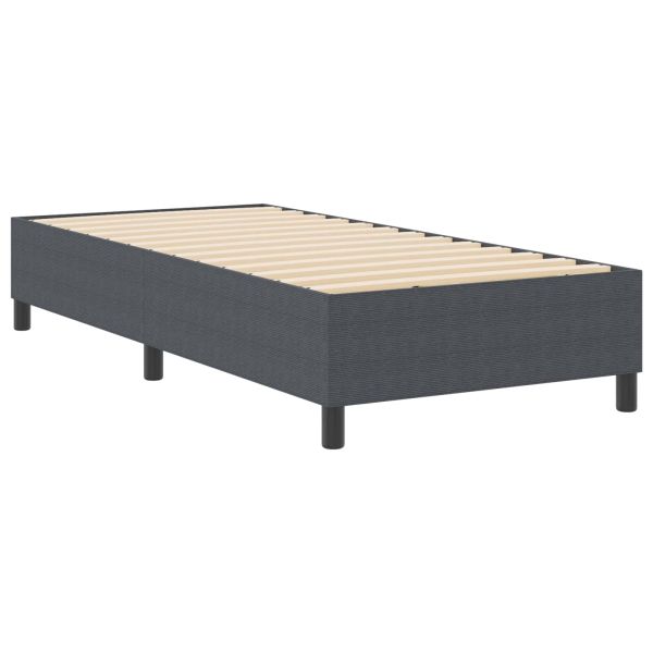 Платформено легло Тъмен сив 90 x 200 cm Кордюрова тъкан