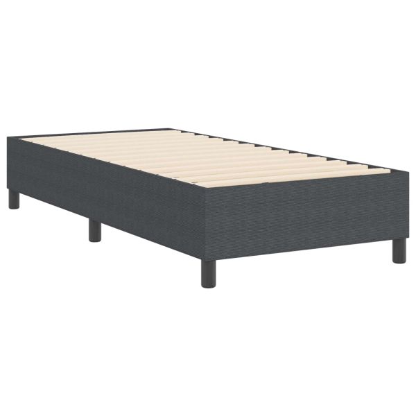 Платформено легло Тъмен сив 90 x 200 cm Кордюрова тъкан