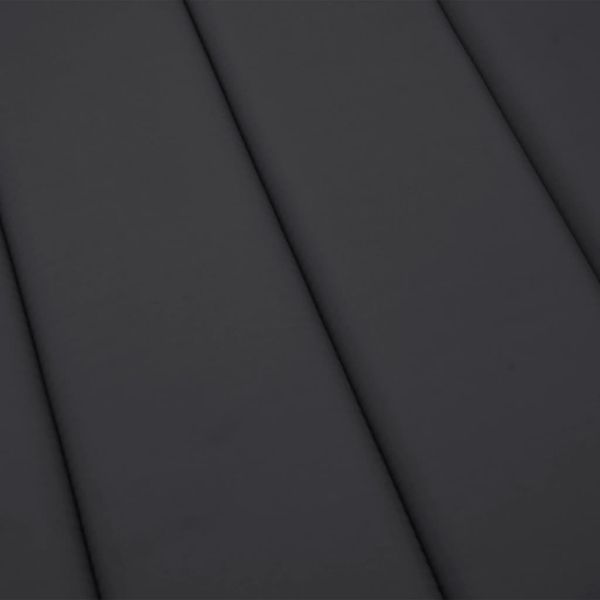 Шалте за шезлонг, черно, 186x58x4 см, Оксфорд плат