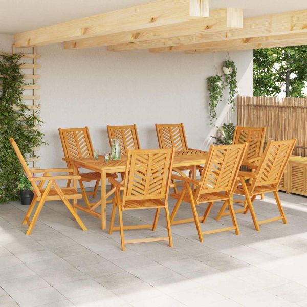 Градински стол 8 pcs Кафяво 57 x 72 x 109 см