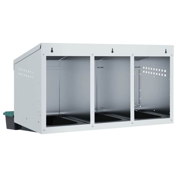 Кутия за пилета с 3 отделения, за стенен монтаж, поцинкована стомана